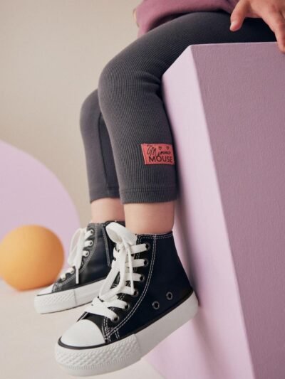 Black Standard Fit (F) High Top Trainers