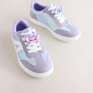 Purple Glitter Lilo & Stitch Lace-Up Lifestyle Trainers