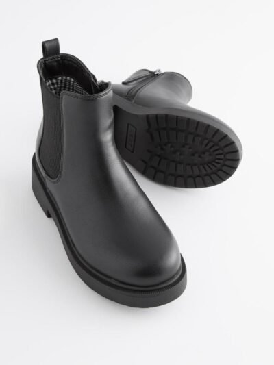 Matt Black Wide Fit (G) Chelsea Ankle Boots