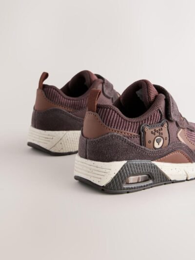 Brown Bear Standard Fit (F) Elastic Lace Trainers
