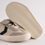 Grey Standard Fit (F) Touch Fastening Elastic Lace Trainers