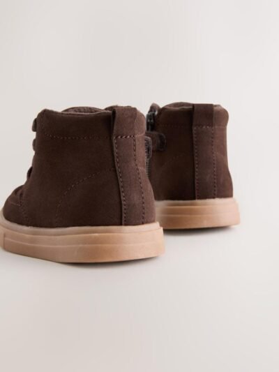 Brown Chocolate Wide Fit (G) Warm Lined Chukka Boots