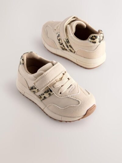 Neutral Animal Elastic Lace Touch Fastening Trainers