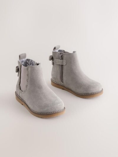 Grey Wide Fit (G) Chelsea Ankle Boots