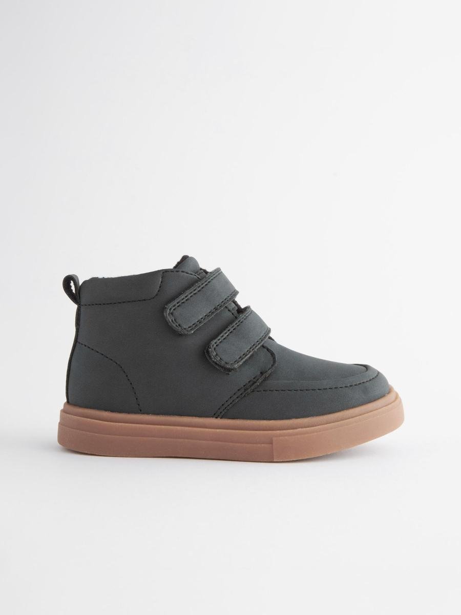 Black with Gum Sole Standard Fit (F) Warm Lined Touch Fastening Boots