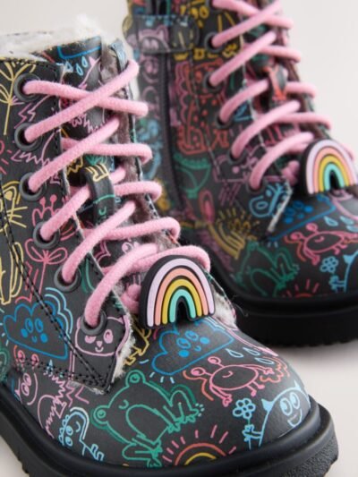 Multi Standard Fit (F) Lace-Up Ankle Boots