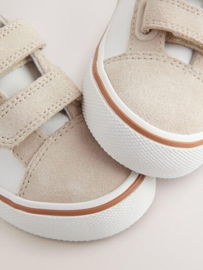 White/Green Standard Fit (F) Touch Fastening Skate Trainers