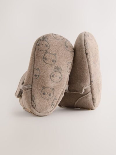 Mink Brown Suede Baby Pull-On Boots