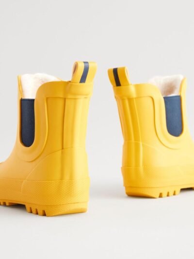 Yellow Warm Lined Ankle Wellies