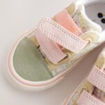 Sage Green Floral Standard Fit (F) Touch Fastening Trainers
