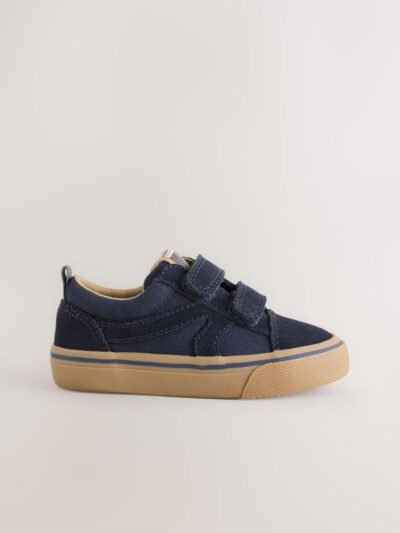 Blue Navy Standard Fit (F) Touch Fastening Skate Trainers