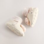Neutral Bear Baby Sock Top Boots