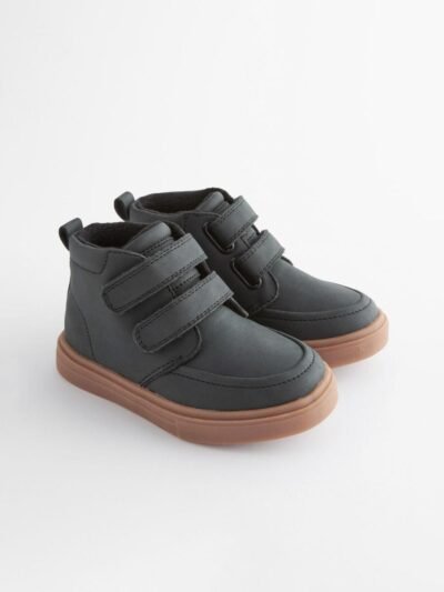 Black with Gum Sole Standard Fit (F) Warm Lined Touch Fastening Boots