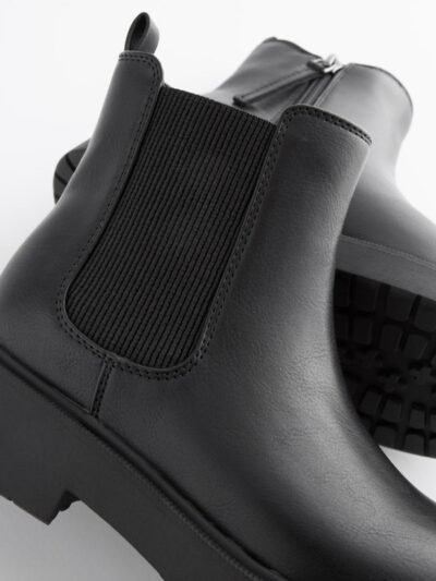 Matt Black Wide Fit (G) Chelsea Ankle Boots