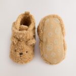 Brown Bear Baby Touch Fastening Slipper Boots