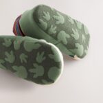 Green Dinosaur Baby Sock Top Boot Shoes