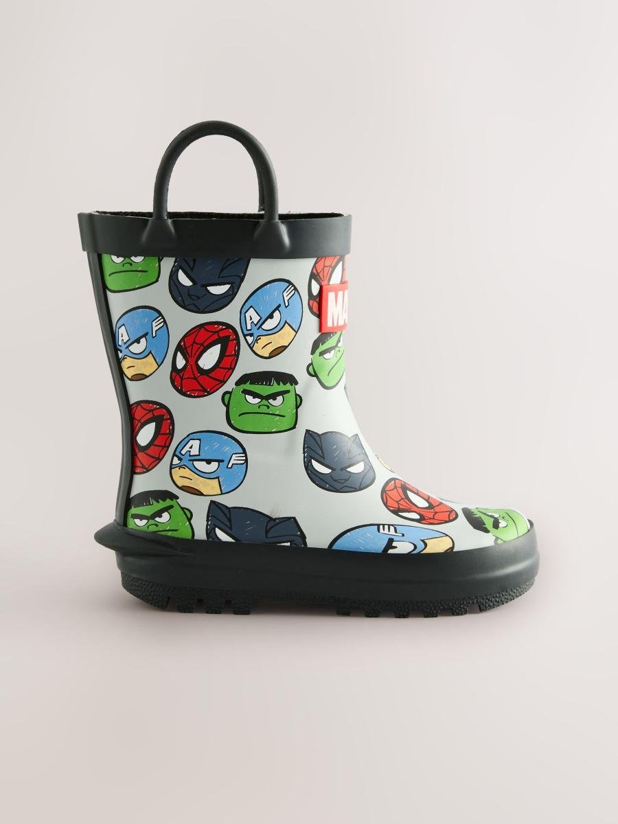 Grey Marvel Handle Pull On Wellies