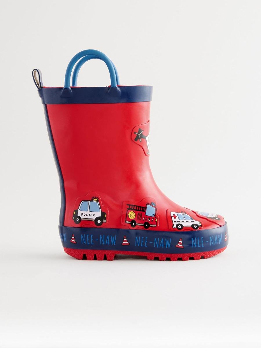 Red Transport Handle Pull On Wellies