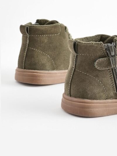 Green Wide Fit (G) Warm Lined Chukka Boots