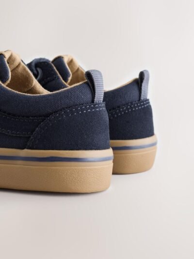 Blue Navy Standard Fit (F) Touch Fastening Skate Trainers