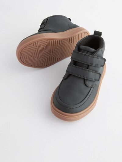 Black with Gum Sole Standard Fit (F) Warm Lined Touch Fastening Boots