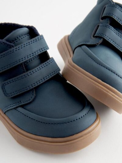 Navy Blue Standard Fit (F) Warm Lined Touch Fastening Boots