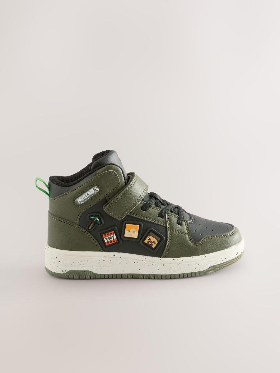 Khaki Green Minecraft High Top Trainers