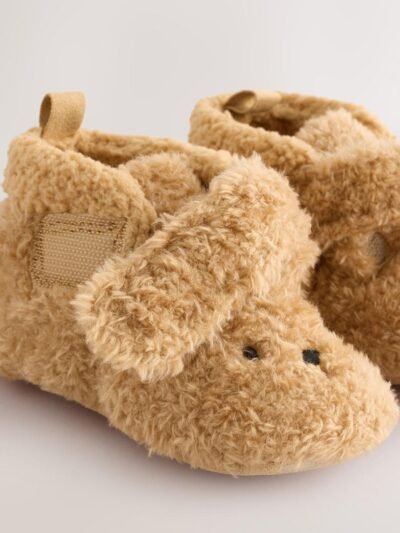 Brown Bear Baby Touch Fastening Slipper Boots