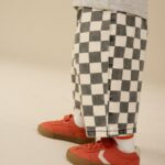 Red Standard Fit (F) Touch Fastening Elastic Lace Trainers