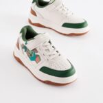 Neutral Minecraft Touch Close Elastic Lace Trainers