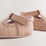 Tan Leather Baby T-Bar Shoes