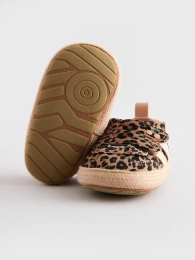 Animal Print Touch Fasten Baby Trainers