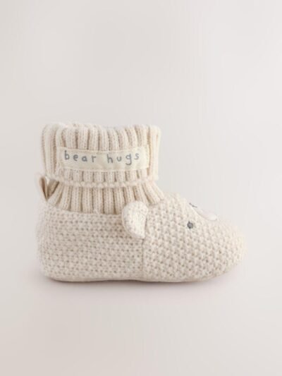 Neutral Bear Baby Sock Top Boot Shoes