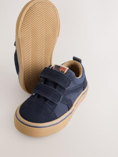 Blue Navy Standard Fit (F) Touch Fastening Skate Trainers