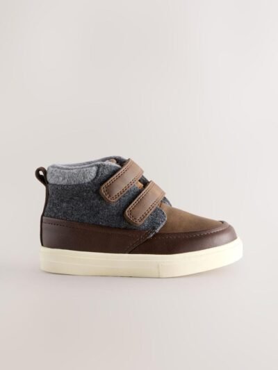 Chocolate Brown Standard Fit (F) Touch Fastening Boots