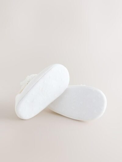 White Satin Baby Corsage Shoes