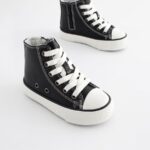 Black Standard Fit (F) High Top Trainers