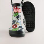 Grey Marvel Handle Pull On Wellies