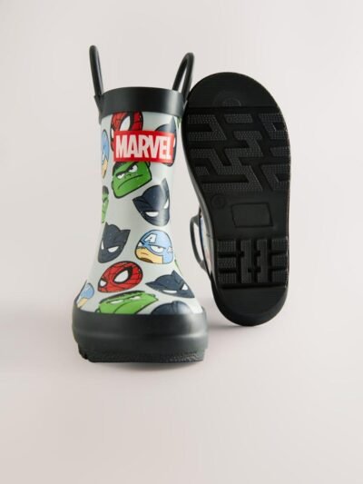 Grey Marvel Handle Pull On Wellies