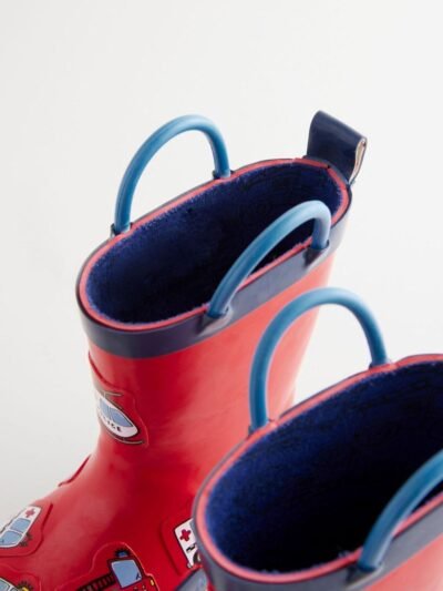 Red Transport Handle Pull On Wellies