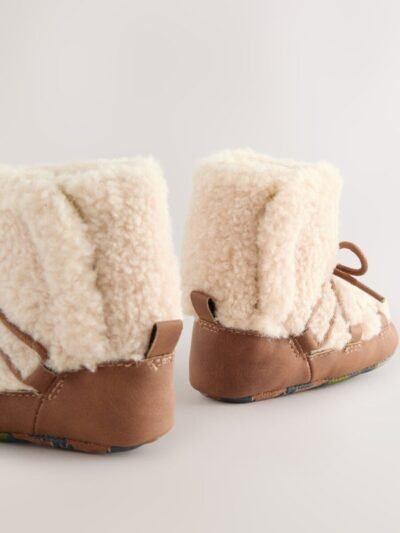 Neutral Borg Warm Lined Baby Boots