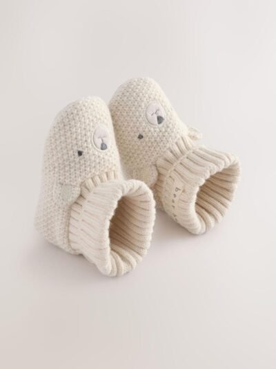 Neutral Bear Baby Sock Top Boot Shoes