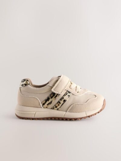 Neutral Animal Elastic Lace Touch Fastening Trainers