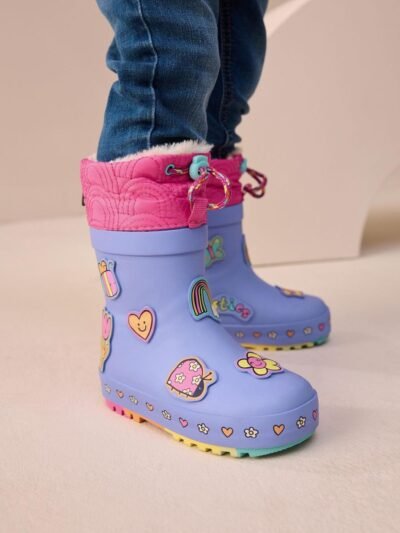 Purple Character Thinsulate Lined Cuff Wellies