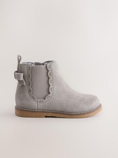 Grey Wide Fit (G) Chelsea Ankle Boots