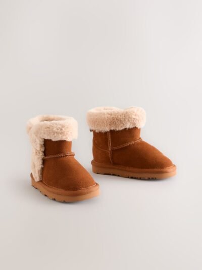 Brown Tall Suede Pull On Boots