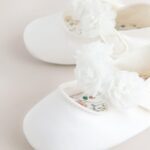 White Satin Baby Corsage Shoes