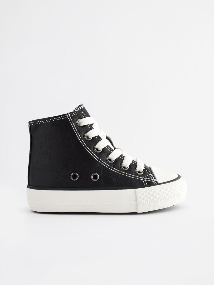 Black Standard Fit (F) High Top Trainers