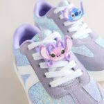 Purple Glitter Lilo & Stitch Lace-Up Lifestyle Trainers