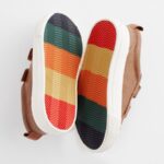 Tan Brown Wide Fit (G) Two Strap Touch Fastening Trainers
